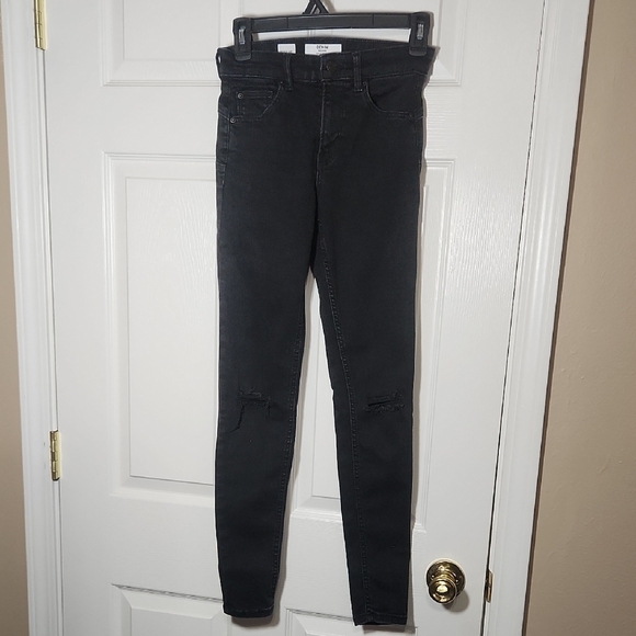 Bershka Skinny Black Jeans Sleek Fit - Picture 1 of 5
